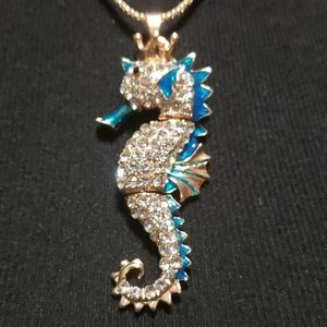 COPY - NWT Crystal seahorse necklace by Betsey Johnson